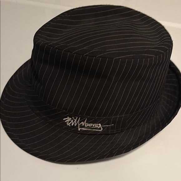 Vintage Billabong Y2K Black Pinstripe Bucket Hat Fedora - Picture 1 of 9